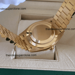 Rolex Day-Date 1:1 Super Clone 18kt Yellow Gold White Dial 3255 Swiss Movement Replica Watch Ref-228238