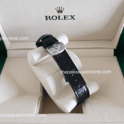 Rolex 1908 1:1 Super Clone Platinum Ice Blue Dial Alligator Strap 7140 Swiss Movement Replica Watch Ref-52506