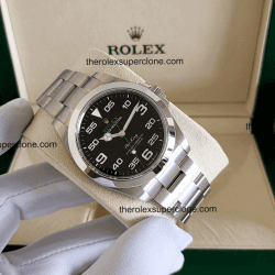 Rolex Air-king 1:1 Super Clone Oystersteel Black Dial 3230 Swiss Movement Replica Watch Ref-126900