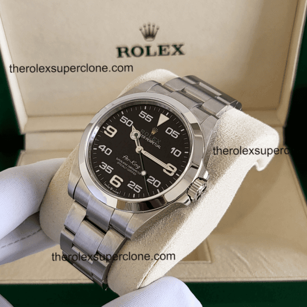 Rolex Air-king 1:1 Super Clone Oystersteel Black Dial 3230 Swiss Movement Replica Watch Ref-126900