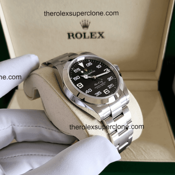 Rolex Air-king 1:1 Super Clone Oystersteel Black Dial 3230 Swiss Movement Replica Watch Ref-126900