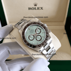 Rolex Cosmograph Daytona 11 Super Clone Platinum Ice Blue Dial 4131 Swiss Movement Replica Watch Ref-126506