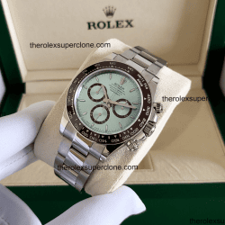 Rolex Cosmograph Daytona 11 Super Clone Platinum Ice Blue Dial 4131 Swiss Movement Replica Watch Ref-126506