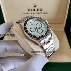 Rolex Cosmograph Daytona 11 Super Clone Platinum Ice Blue Dial 4131 Swiss Movement Replica Watch Ref-126506