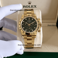 Rolex Cosmograph Daytona 11 Super Clone Yellow Gold Green Dial 4130 Swiss Movement Replica Watch Ref-116508