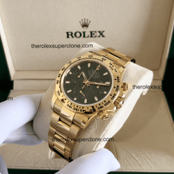 Rolex Cosmograph Daytona 1:1 Super Clone Yellow Gold Green Dial 4130 Swiss Movement Replica Watch Ref-116508