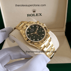 Rolex Cosmograph Daytona 1:1 Super Clone Yellow Gold Green Dial 4130 Swiss Movement Replica Watch Ref-116508