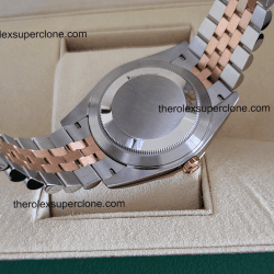 Rolex Datejust 1:1 Super Clone Oystersteel and Everose Gold Chocolate with Diamonds Set Dial 3235 Swiss Movement Replica Watch Ref-126331