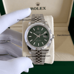 Rolex Datejust 1:1 Super Clone Oystersteel and White Gold Mint Green Dial 3235 Swiss Movement Replica Watch Ref-126334