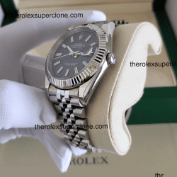 Rolex Datejust 11 Super Clone Oystersteel and White Gold Motif Blue Dial 3235 Swiss Movement Replica Watch Ref-126334