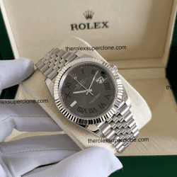 Rolex Datejust 11 Super Clone Oystersteel and White Gold Slate Dial 3235 Swiss Movement Replica Watch Ref-126334