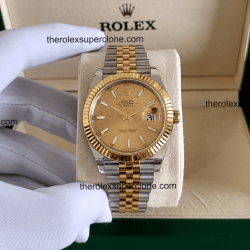 Rolex Datejust 11 Super Clone Oystersteel and Yellow Gold Champagne-Colour Dial 3235 Swiss Movement Replica Watch Ref-126333