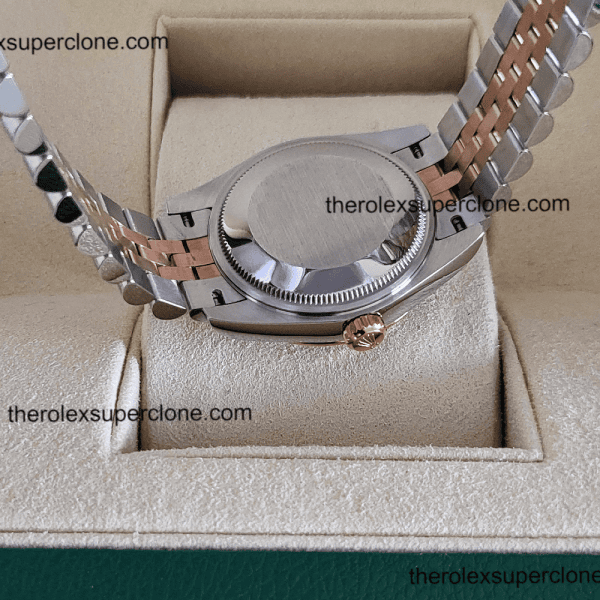 Rolex Datejust 31mm 1:1 Super Clone Oystersteel and Everose Gold Diamonds Set Silver Dial 2236 Swiss Movement Replica Watch Ref-278271