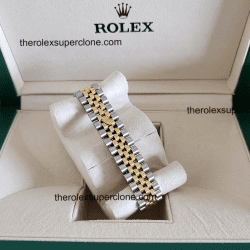 Rolex Datejust 31mm 1:1 Super Clone Oystersteel and Yellow Gold Diamonds Set Champagne-Colour Dial 2236 Swiss Movement Replica Watch Ref-278273