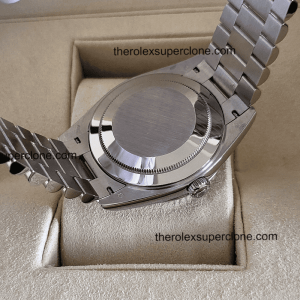 Rolex Day-Date 1:1 Super Clone Oyster White Gold Slate Dial 3255 Swiss Movement Replica Watch Ref-228239