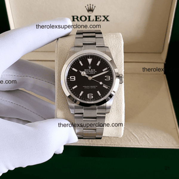 Rolex Explorer 1:1 Super Clone Oystersteel Black Dial 3230 Swiss Movement Replica Watch Ref-224270