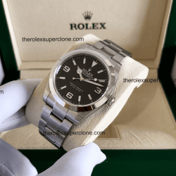 Rolex Explorer 1:1 Super Clone Oystersteel Black Dial 3230 Swiss Movement Replica Watch Ref-224270