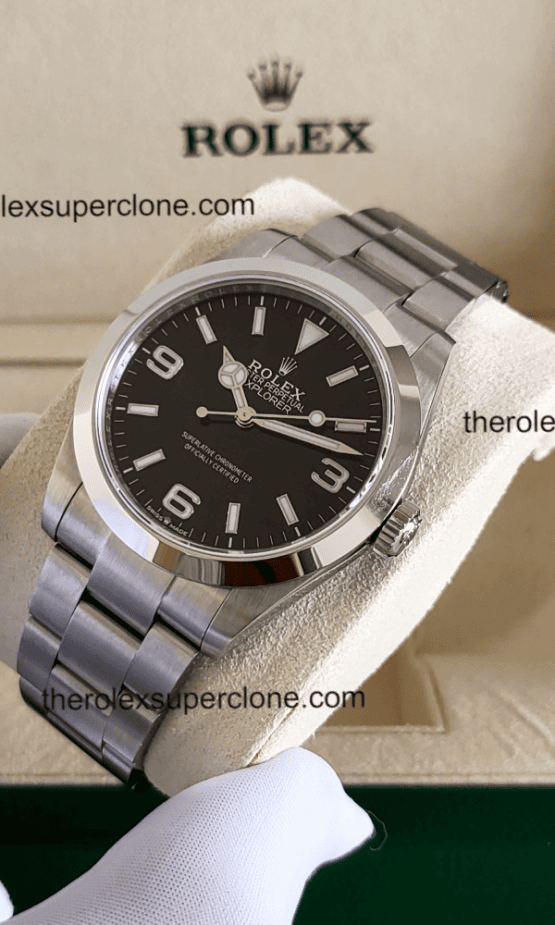 Rolex Explorer 1:1 Super Clone Oystersteel Black Dial 3230 Swiss Movement Replica Watch Ref-224270