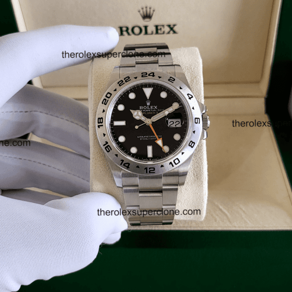 Rolex Explorer II 1:1 Super Clone Oystersteel Black Dial 3285 Swiss Movement Replica Watch Ref-226570