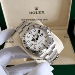 Rolex Explorer II 1:1 Super Clone Oystersteel White Dial 3285 Swiss Movement Replica Watch Ref-226570