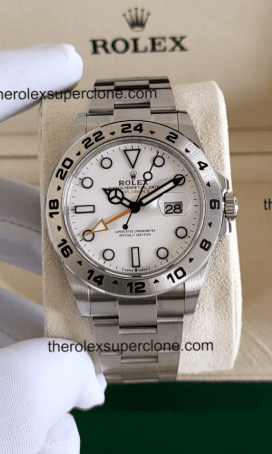 Rolex Explorer II 11 Super Clone Oystersteel White Dial 3285 Swiss Movement Replica Watch Ref-226570