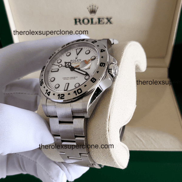 Rolex Explorer II 1:1 Super Clone Oystersteel White Dial 3285 Swiss Movement Replica Watch Ref-226570