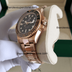 Rolex GMT Master II 11 Super Clone Everose Gold Black Dial 3285 Swiss Movement Replica Watch Ref-126715CHNR