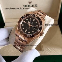 Rolex GMT Master II 11 Super Clone Everose Gold Black Dial 3285 Swiss Movement Replica Watch Ref-126715CHNR