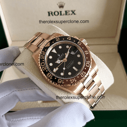 Rolex GMT Master II 11 Super Clone Everose Gold Black Dial 3285 Swiss Movement Replica Watch Ref-126715CHNR