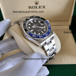 Rolex GMT Master II BATMAN 1:1 Super Clone Stainless Steel Black Dial 3285 Swiss Movement Replica Watch Ref-126710BLNR