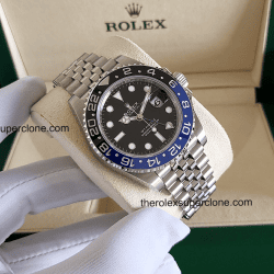 Rolex GMT Master II BATMAN 1:1 Super Clone Stainless Steel Jubilee Bracelet Black Dial 3285 Swiss Movement Replica Watch Ref-126710BLNR