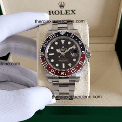 Rolex GMT Master II Pepsi 1:1 Super Clone Stainless Steel Black Dial 3285 Swiss Movement Replica Watch Ref-126710BLRO