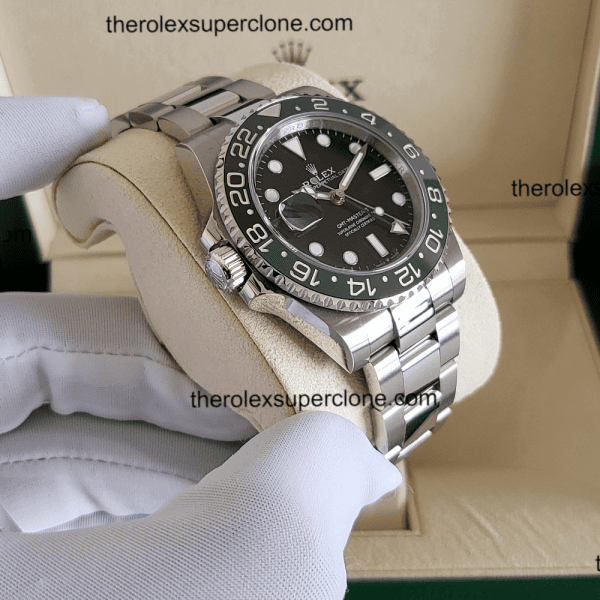 Rolex GMT Master II Sprite Left-Hand 11 Super Clone Stainless Steel Black Dial 3285 Swiss Movement Replica Watch Ref-126720VTNR