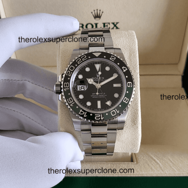 Rolex GMT Master II Sprite Left-Hand 11 Super Clone Stainless Steel Black Dial 3285 Swiss Movement Replica Watch Ref-126720VTNR