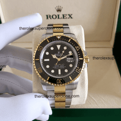 Rolex Sea-Dweller 1:1 Super Clone Oystersteel And Yellow Gold Intense Black Dial 3235 Swiss Movement Replica Watch Ref-126603