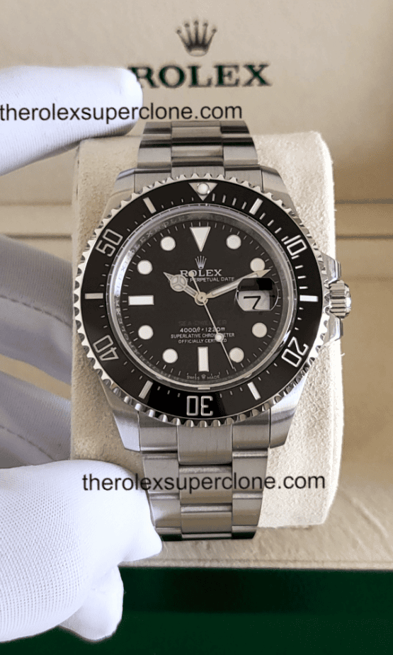 Rolex Sea-Dweller 1:1 Super Clone Oystersteel Intense Black Dial 3235 Swiss Movement Replica Watch Ref-126600