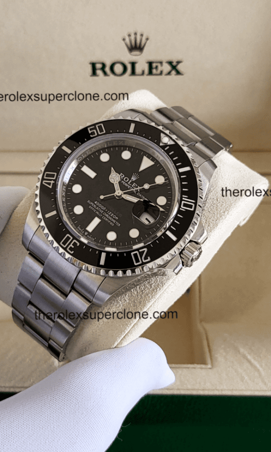 Rolex Sea-Dweller 1:1 Super Clone Oystersteel Intense Black Dial 3235 Swiss Movement Replica Watch Ref-126600