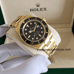 Rolex Submariner Date 1:1 Super Clone 18kt Yellow Gold Black Dial 3235 Swiss Movement Replica Watch Ref-126618LN