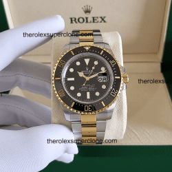 Rolex Submariner Date 1:1 Super Clone 2-Tone Black Dial 3235 Swiss Movement Replica Watch Ref-126613LN