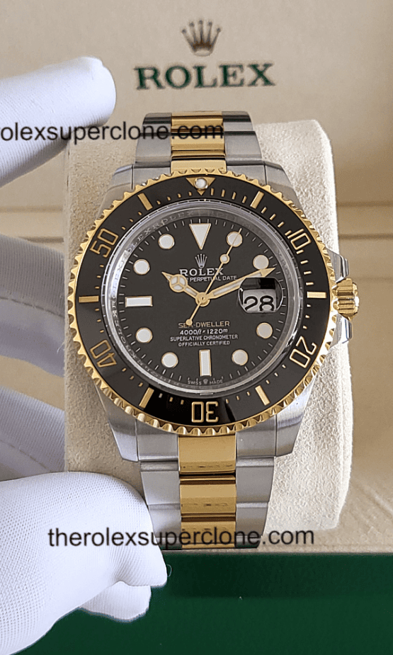 Rolex Submariner Date 1:1 Super Clone 2-Tone Black Dial 3235 Swiss Movement Replica Watch Ref-126613LN