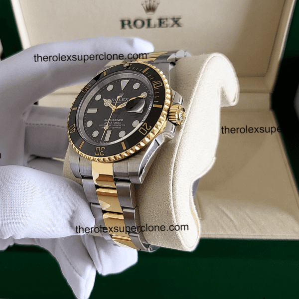 Rolex Submariner Date 1:1 Super Clone 2-Tone Black Dial 3235 Swiss Movement Replica Watch Ref-126613LN