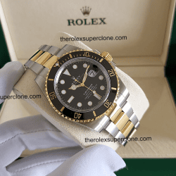 Rolex Submariner Date 1:1 Super Clone 2-Tone Black Dial 3235 Swiss Movement Replica Watch Ref-126613LN