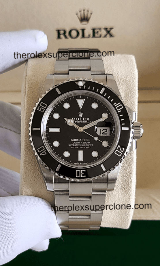 Rolex Submariner Date 1:1 Super Clone Stainless Steel Black Dial 3235 Swiss Movement Replica Watch Ref-126610LN