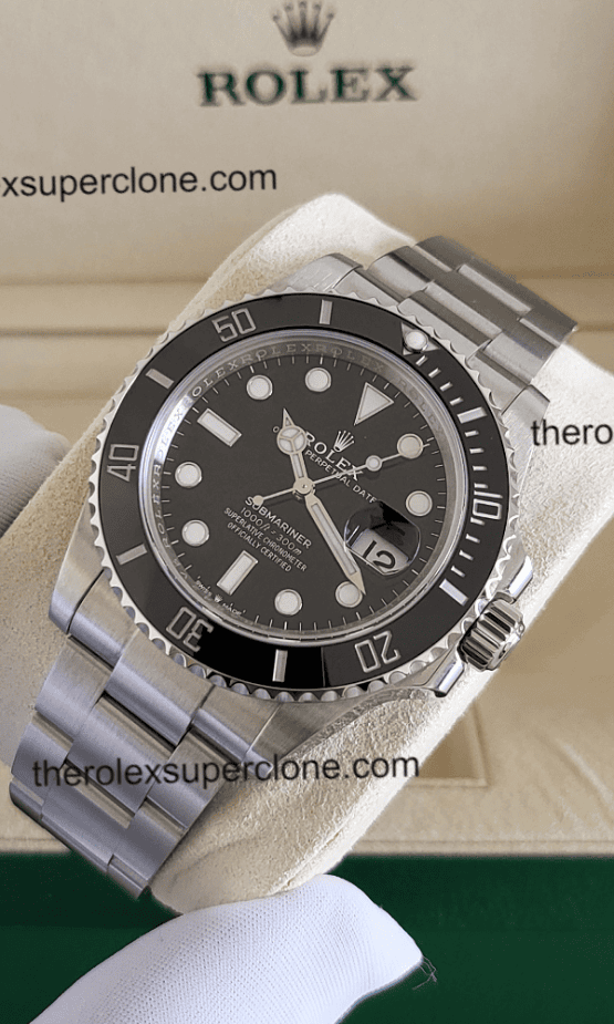 Rolex Submariner Date 1:1 Super Clone Stainless Steel Black Dial 3235 Swiss Movement Replica Watch Ref-126610LN