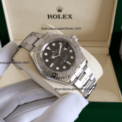 Rolex Yacht-Master 11 Super Clone Oystersteel and platinum Slate Dial 3235 Swiss Movement Replica Watch Ref-126622