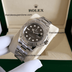 Rolex Yacht-Master 11 Super Clone Oystersteel and platinum Slate Dial 3235 Swiss Movement Replica Watch Ref-126622