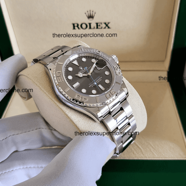 Rolex Yacht-Master 11 Super Clone Oystersteel and platinum Slate Dial 3235 Swiss Movement Replica Watch Ref-126622