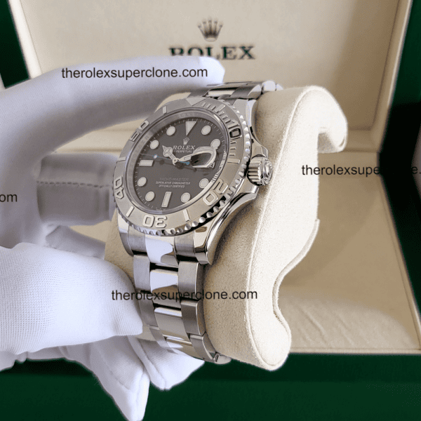 Rolex Yacht-Master 11 Super Clone Oystersteel and platinum Slate Dial 3235 Swiss Movement Replica Watch Ref-126622