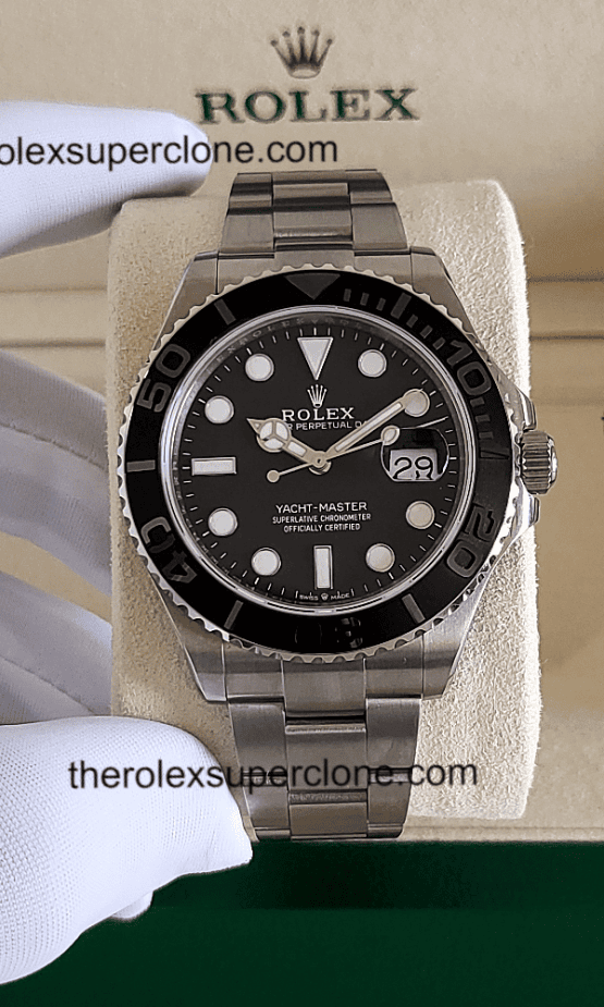 Rolex Yacht-Master RLX 1:1 Super Clone Titanium Intense Dial 3235 Swiss Movement Replica Watch Ref-226627