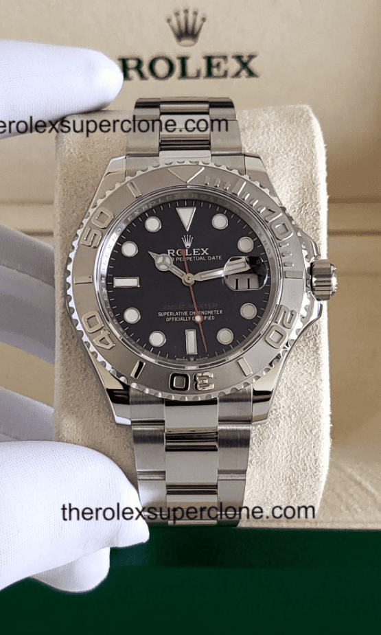 Rolex Yacht-Master 1:1 Super Clone Oystersteel and platinum Bright Blue Dial 3235 Swiss Movement Replica Watch Ref-126622